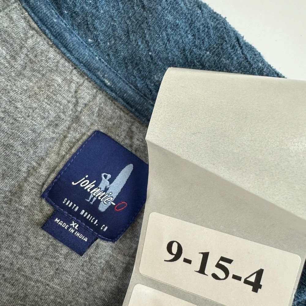 Johnnie-O Pullover Mens XL Mariner Blue Rob Quarter Zip Heathered‎ JMKO1980 Golf